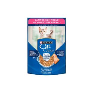 Pouch Cat Chow Pollo para Gatito Cachorro | 85 gr