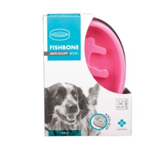 Comedero Lento Fishbone | Rosa y Naranja