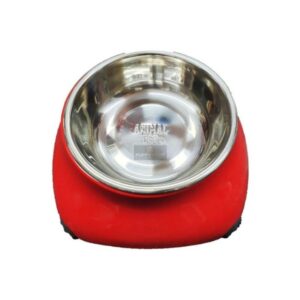 Comedero/Bebedero de melamina 2 en 1 – S al L – Rojo